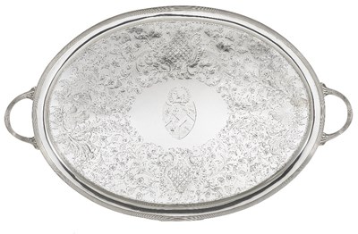 Lot 677 - A GEORGE III SILVER TRAY