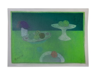 Lot 67 - BERNARD MYERS (1925-2007) STILL LIFE WITH...