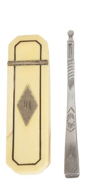 Lot 706 - A PAIR OF SILVER TWEEZERS