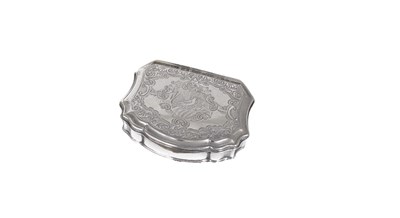 Lot 714 - A GERMAN SILVER SNUFF BOX