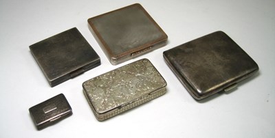 Lot 719 - FIVE SILVER BOXES