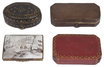 Lot 732 - AN ENAMEL SNUFF BOX