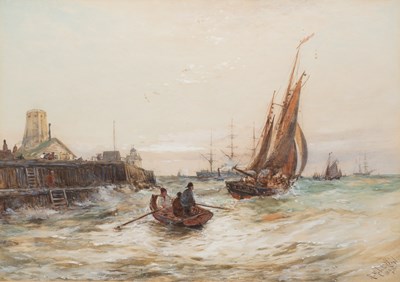 Lot 31 - ROBERT MALCOLM LLOYD (1859-1907) SAILING BY...