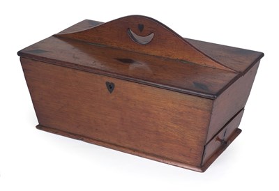 Lot 28 - A MAHOGANY KNIFE BOX