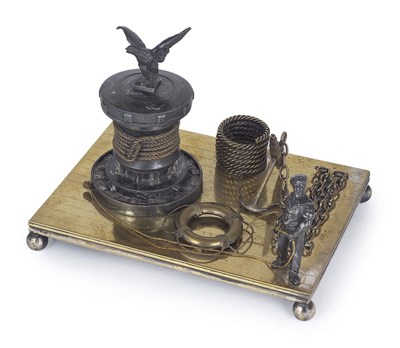 Lot 33 - NOVELTY NAUTICAL INKSTAND