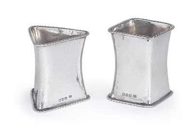 Lot 60 - A PAIR OF GEORGE V SILVER NAPKIN RINGS