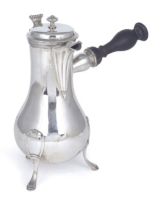 Lot 78 - A LOUIS XVI SILVER COFFEE POT