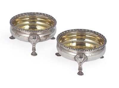 Lot 113 - A PAIR OF GEORGE III SILVER SALT CELLARS