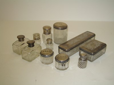 Lot 124 - ASSORTED GEORGIAN AND VICTORIAN TOILET SILVER