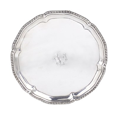 Lot 131 - A GEORGE III SILVER WAITER