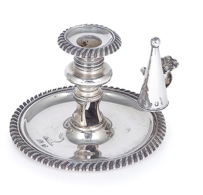 Lot 135 - A GEORGE IV SILVER CHAMBERSTICK