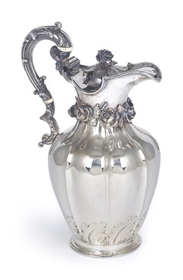 Lot 145 - A WILLIAM IV SILVER COVERED JUG