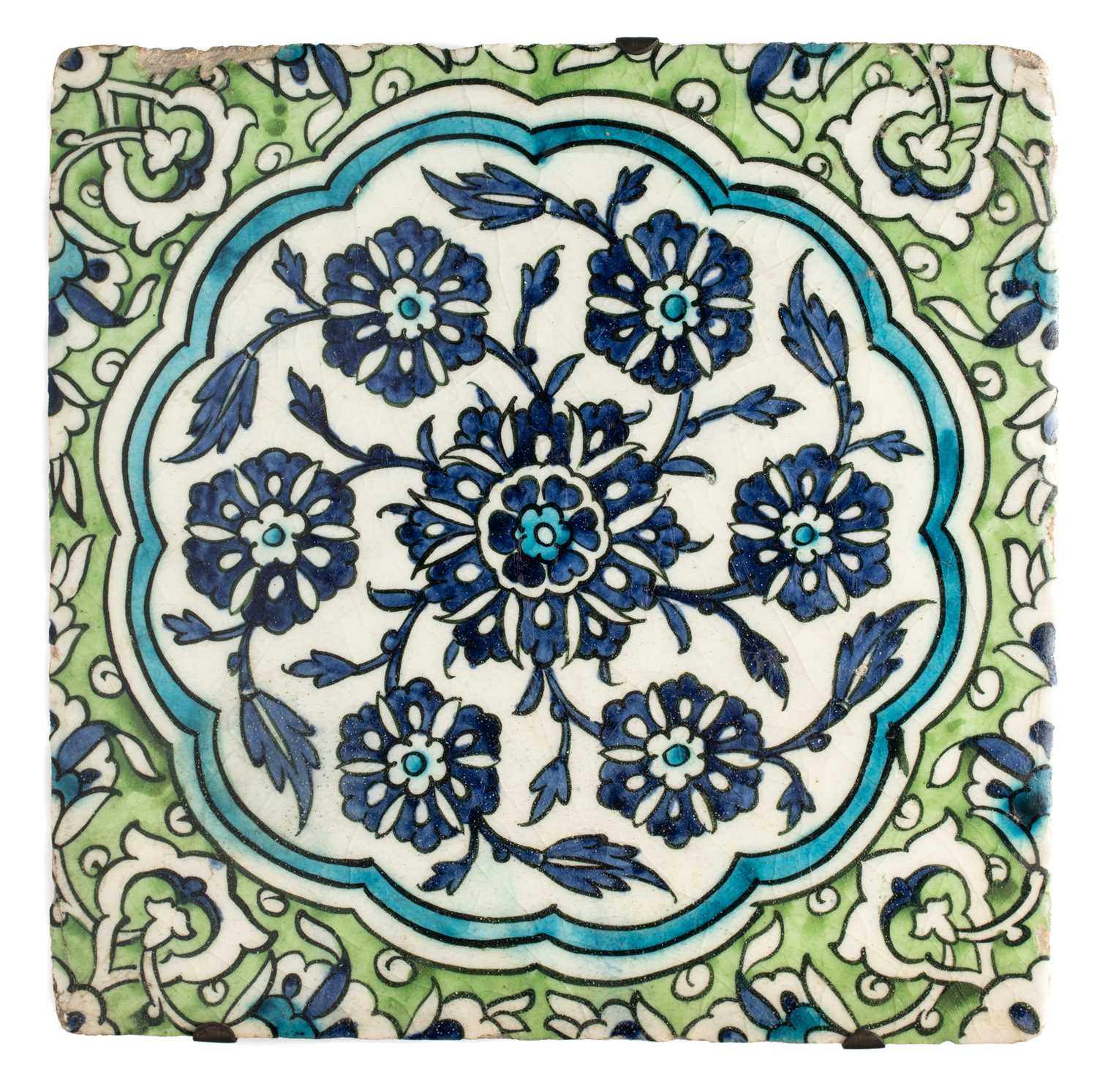 Lot 80 - A DAMASCUS TILE, OTTOMAN SYRIA, LATE 16TH