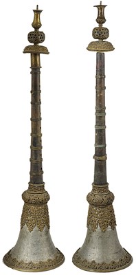 Lot 80 - A PAIR OF RITUAL TRUMPETS