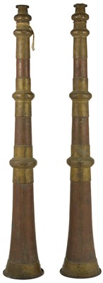 Lot 81 - A PAIR OF RITUAL TRUMPETS