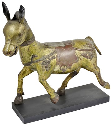 Lot 88 - A COPPER GILT FIGURE OF A HORSE