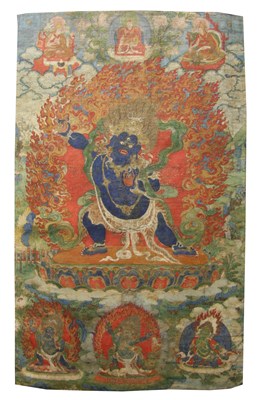 Lot 94 - A THANGKA DEPICTING VAJRAPANI