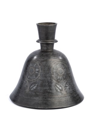 Lot 172 - A BIDRI HUQQA BASE, BENGAL, EASTERN INDIA, FIRST HALF 19TH CENTURY