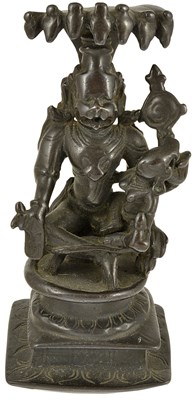 Lot 108 - A BRONZE FIGURE OF NARASIMHA