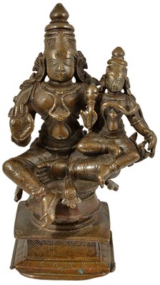 Lot 111 - A BRONZE FIGURE OF RAMA AND SITA