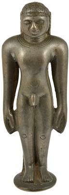 Lot 119 - A BRONZE FIGURE OF A DIGAMBARA JINA