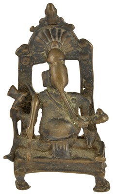 Lot 130 - A BRONZE SHRINE DEPICTING GANESHA