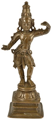 Lot 140 - A BRONZE FIGURE OF SKANDA