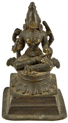 Lot 141 - A BRONZE FIGURE OF DURGA