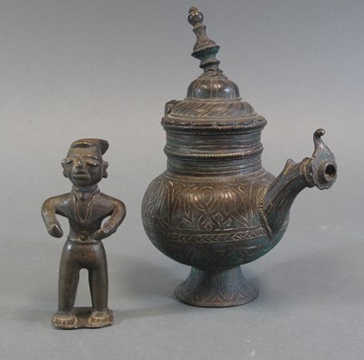 Lot 145 - A EWER AND A FIGURE OF A DEITY