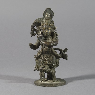 Lot 146 - A BRONZE FIGURE OF KRISHNA VENUGOPALA