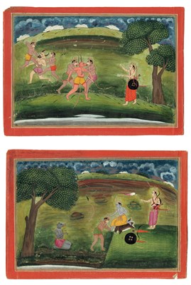 Lot 159 - TWO SCENES FROM THE RAMAYANA