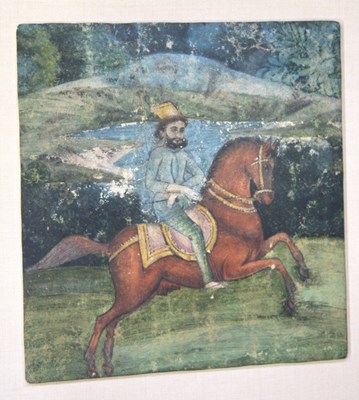 Lot 164 - PORTRAIT OF A MAHARAJA ON HORSEBACK