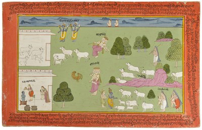 Lot 175 - A SCENE FROM THE BHAGAVATA PURANA