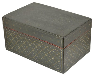 Lot 245 - A LACQUERED WOOD BOX