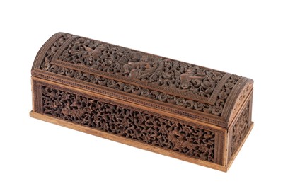 Lot 246 - A SANDALWOOD PEN BOX, MYSORE, SOUTHERN INDIA, LATE 19TH CENTURY