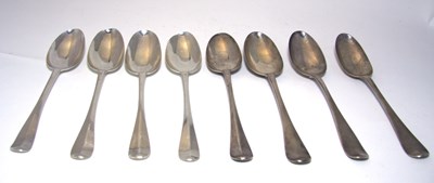 Lot 288 - EIGHT HANOVERIAN PATTERN TABLESPOONS