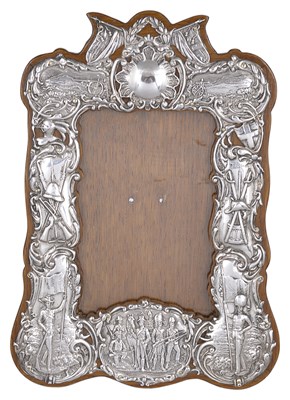 Lot 339 - A VICTORIAN SILVER BOER WAR PATRIOTIC PHOTOGRAPH FRAME