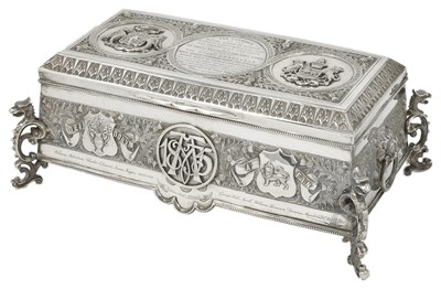 Lot 361 - A SCOTTISH VICTORIAN SILVER FREEDOM CASKET