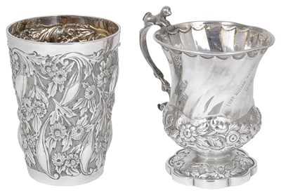 Lot 367 - A GEORGE IV SILVER CHRISTENING MUG