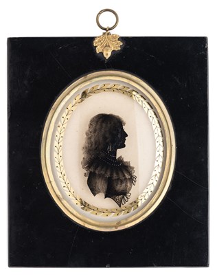 Lot 113 - A SILHOUETTE OF A YOUNG LADY, BY ISABELLA BEETHAM (C.1753-1825), CIRCA 1795