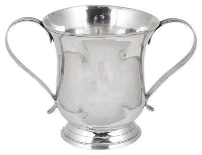 Lot 398 - A GEORGE II SILVER TWO-HANDLED CUP