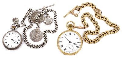 Lot 418 - A GOLD POCKET WATCH