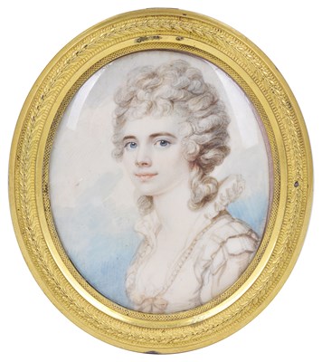 Lot 432 - ~A PORTRAIT MINIATURE OF A LADY