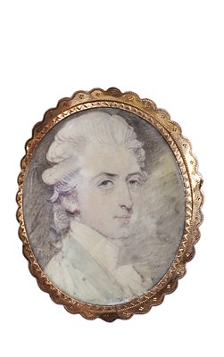 Lot 433 - ~A PORTRAIT MINIATURE OF A GENTLEMAN