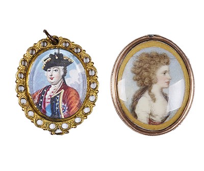 Lot 436 - ~A PORTRAIT MINIATURE OF A LADY