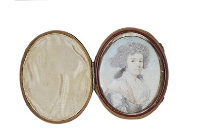 Lot 438 - ~A PORTRAIT MINIATURE OF A LADY