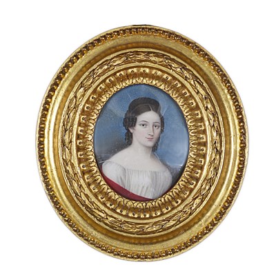 Lot 439 - ~A PORTRAIT MINIATURE OF A LADY