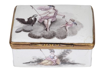 Lot 466 - A GERMAN ENAMEL SNUFF BOX