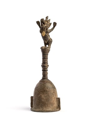 Lot 258 - A BRONZE PRIEST'S BELL, EASTERN JAVA, CIRCA 12TH CENTURY