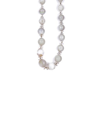 Lot 555 - OPAL BEAD NECKLACE